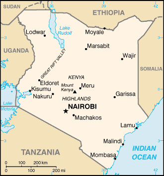 Kenya map