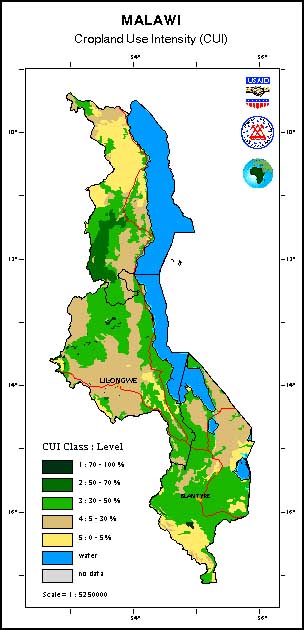 Malawi crop use map