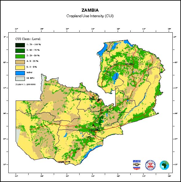 Zambia crop use map