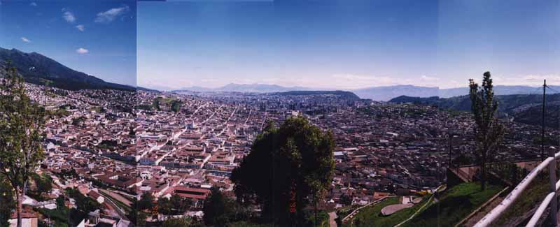 Photo of view over Quito, Ecuador