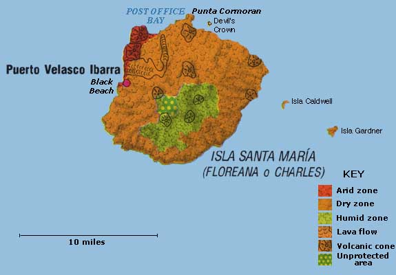 Map of Floreana Island