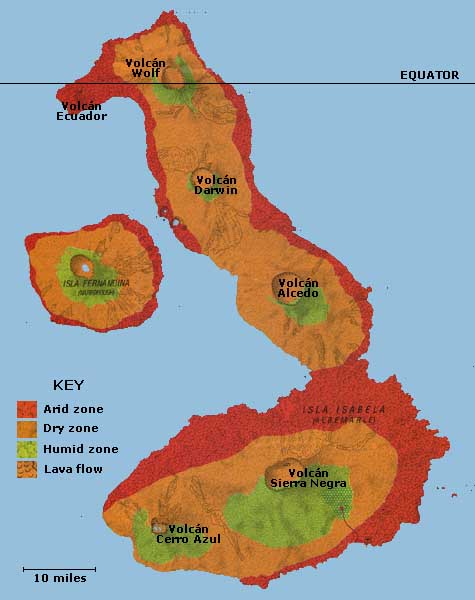 Map of Isabela Island